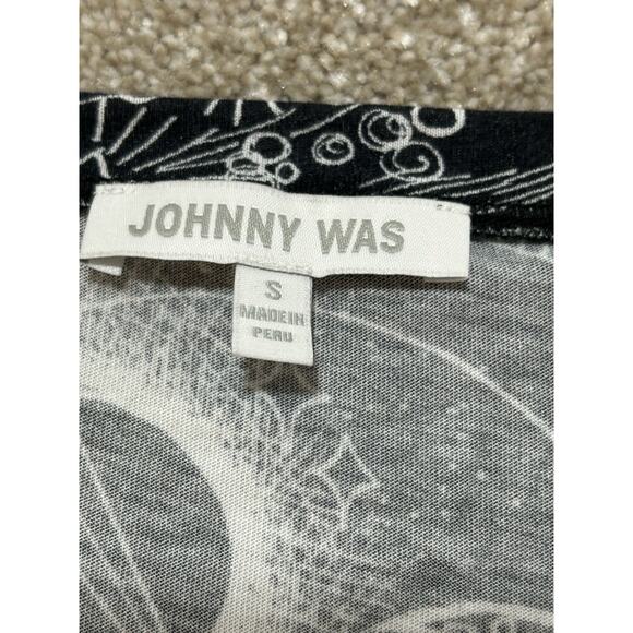 Johnny Was Allover Printed Jersey Knit Cap Sleeve Nightshirt Size Small - Picture 5 of 6